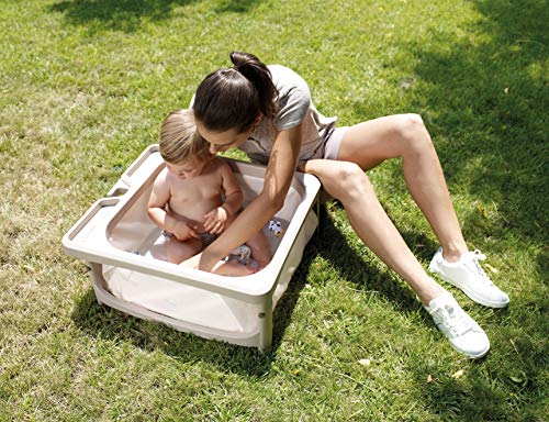 Jané Smart - Bañera Plegable para Plato de Ducha y Bañera, de 0 Meses a 6 Años, Secado Rápido, Antimoho, 56 Litros, con Tapón de Drenaje