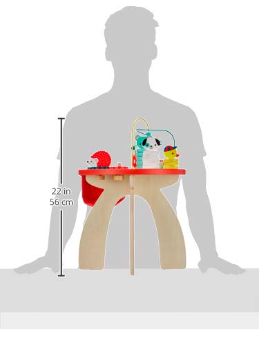Janod- Baby Forest Mesa de Actividades, Multicolor, 40 x 40 x 56 cm (Jura Toys J08018)