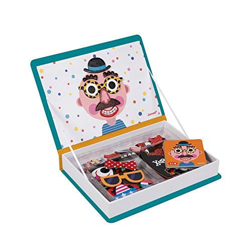 Janod - Magneti'Book Crazy Faces juguete educativo, Niños (J02716)