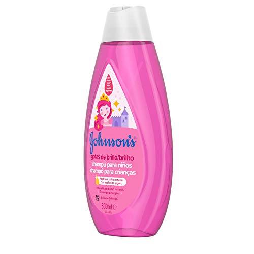 Johnson's Baby Gotas de Brillo Champú para Niños, Cabellos más Brillantes, Suaves y Sedosos - 3 x 500 ml