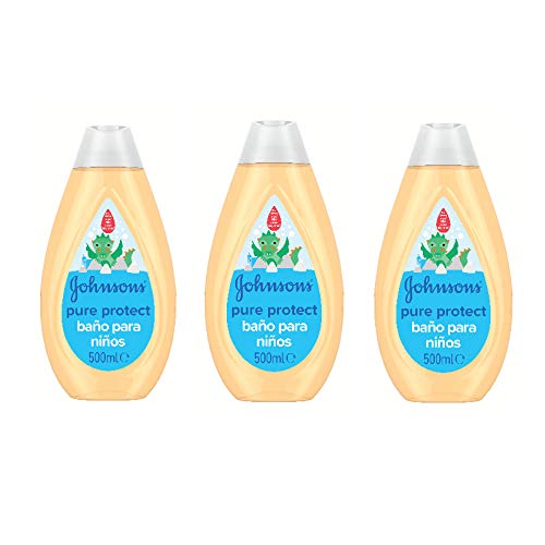 Johnson's Baby Pure Protect - Baño para niños, 3 x 500 ml