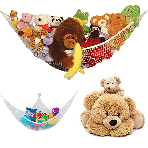 Jouet Hamac de rangement, Zak168 Tidy Endommagée Organiser support de stockage Hamac ultraléger de stockage de grande capacité Organiseur Filet pour peluche Jouets, animaux en peluche, Teddies