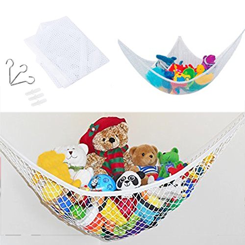 Jouet Hamac de rangement, Zak168 Tidy Endommagée Organiser support de stockage Hamac ultraléger de stockage de grande capacité Organiseur Filet pour peluche Jouets, animaux en peluche, Teddies