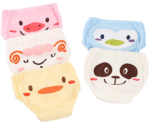 Joyo roy - Pack de 5 Unidades de Braguita de Algodón para Bebés Transpirable Cómodo con Cintura Elástica Braga Niñas con Estampado Lindo Underwear Infantil Suave - 9 Meses