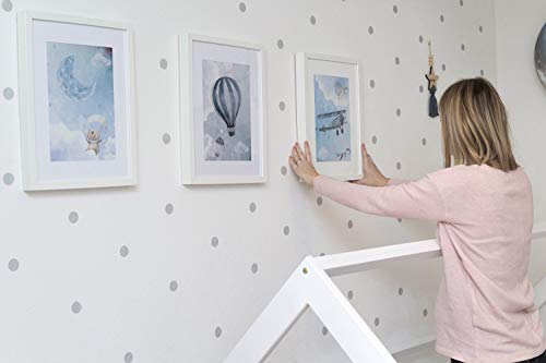 Juego de 3 pósteres DIN A4 para habitación infantil y marcos de fotos, pósteres para niños, imágenes para habitación de bebé, imágenes para bebés, decoración para habitación infantil Watercolor - Blau