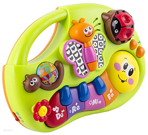 Juego para niños de 6 Meses. Máquina de aprendizaje del juego con las luces, las canciones y sonidos varios. Hay una historia en el juego que ayuda niños y niñas a desarollar su aprendizaje