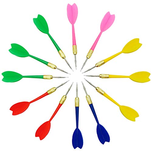 JUSTDOLIFE 12PCS Metal Tip Dart Juego Creativo Multiusos Dardos Globo Dardos para Fiesta