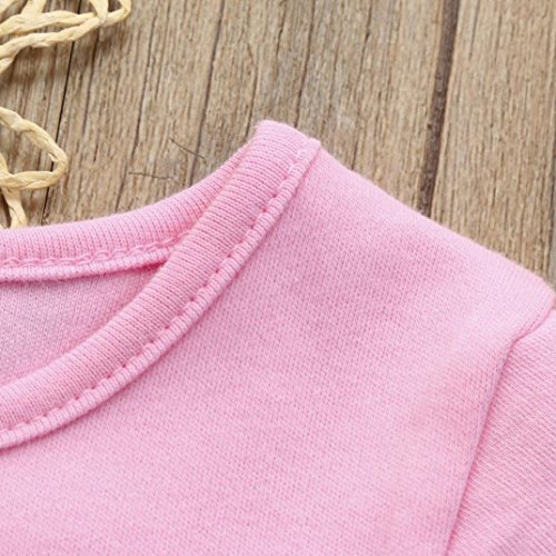 K-youth Vestido para Niñas, 2018 Ropa Bebe Niña Recien Nacida Vestido Bebe Chica Bowknot Florales Vestidos de Fiesta Princesa Tutú para 0-24 Meses (Rosa, 0-3 Meses)