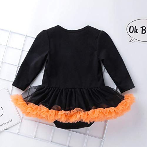 K-youth Vestidos Bebe Niña Bautizo, Ropa Bebe Recien Nacido Niña Bebé Mono Halloween 2018 Ofertas Otoño Invierno Vestido Bebe Ceremonia Tutu Princesa Vestido de niñas(Negro-2,12-18 Meses)