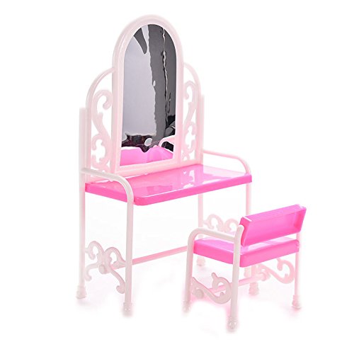 keepingup 1 Set sillas de tocador para Barbie – Juguetes para jugar casa