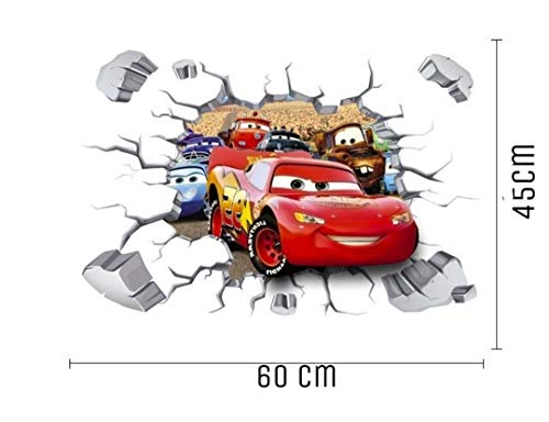 Kibi Pegatinas Decorativas Pared Cars 3d Disney Para Sala De Niños Sala De Estar Dormitorio Bebe Decoración Del Hogar Pegatinas De Pared Niño Adhesivos Pared Decorativos Cars Extraíble