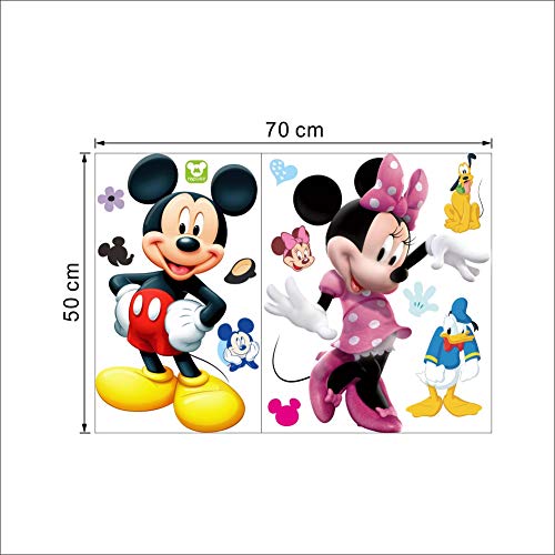 Kibi Pegatinas Infantiles Pared Minnie Pegatinas Decorativas Pared mickey Mouse Stickers Pared Mickey Dormitorio Calcomanias para Niños Pared Calcomanias Mickey