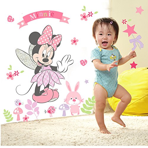 Kibi Pegatinas Infantiles Pared Minnie Pegatinas Decorativas Pared mickey Mouse Stickers Pared Mickey Dormitorio Calcomanias para Niños Pared Calcomanias Mickey