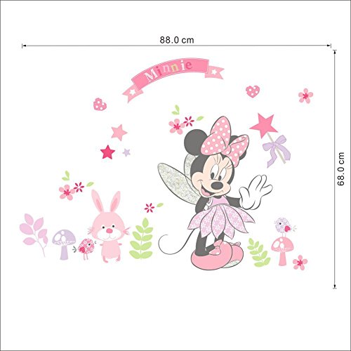 Kibi Pegatinas Infantiles Pared Minnie Pegatinas Decorativas Pared mickey Mouse Stickers Pared Mickey Dormitorio Calcomanias para Niños Pared Calcomanias Mickey