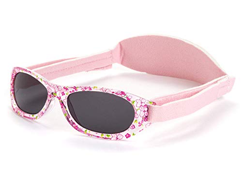 Kiddus Gafas de sol Baby para bebés, NIÑOS Y NIÑAS, desde 0 meses a 2 años, 100% protección UV, MUY CÓMODAS gracias a la SUAVE banda ajustable, el regalo ideal para recién nacidos.