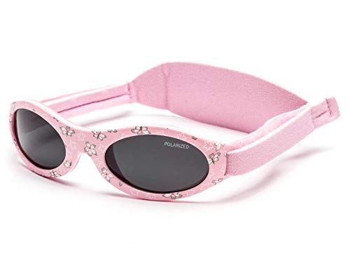 Kiddus Gafas de sol PREMIUM POLARIZADAS para bebé, niño y niña. 0 meses a 2 años. UV400 100% protección rayos UVA y UVB. Suave puente de SILICONA para la nariz. Banda ajustable de NEOPRENO