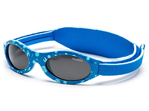 Kiddus Gafas de sol PREMIUM POLARIZADAS para bebé, niño y niña. 0 meses a 2 años. UV400 100% protección rayos UVA y UVB. Suave puente de SILICONA para la nariz. Banda ajustable de NEOPRENO