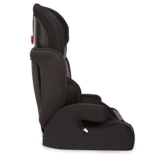 KIDUKU® Silla de coche, crece con el niño, 9 kg-36 kg (1-12 años), Grupo 1/2/3 (Negro/Gris)