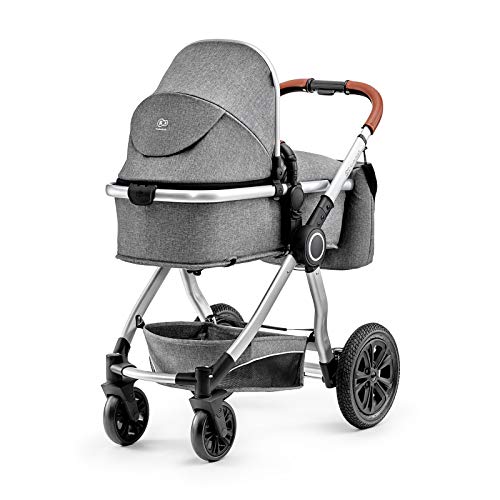 Kinderkraft Carrito Bebé 2 Piezas VEO, Silla de Paseo, Capazo, 0 a 13 kg, Gris