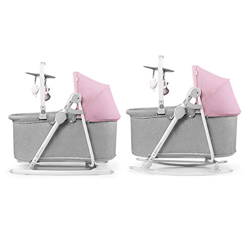 Kinderkraft Columpio Bebé UNIMO 2020, 5 en 1, Balancín, Silla, Cuna, Rosa