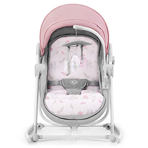 Kinderkraft Columpio Bebé UNIMO 2020, 5 en 1, Balancín, Silla, Cuna, Rosa