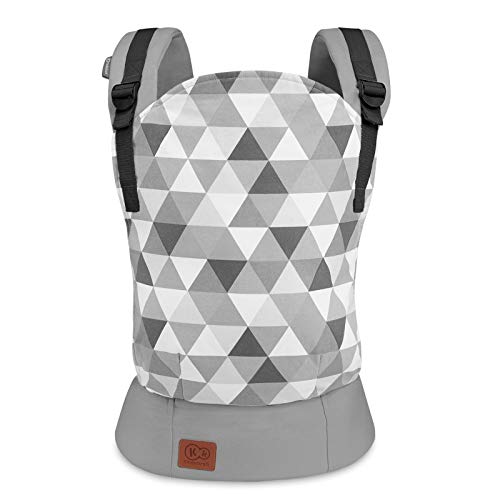 Kinderkraft Mochila Portabebé NINO, Ergonómica, Multiposición, 20 kg max., Gris