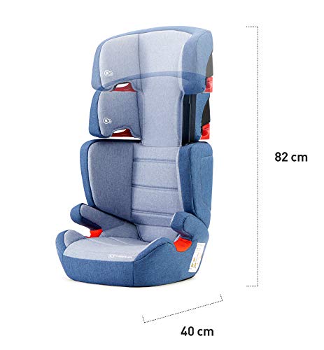 Kinderkraft Silla Coche Isofix JUNIOR FIX, Grupo 2/3, de 15 a 36 kg, Negro