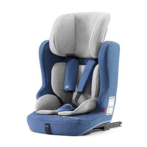 Kinderkraft Silla de coche FIX2GO con Isofix Top Tether para niño bebe grupo 1/2/3 (9-36 kg) hasta 12 años El Arnés de 5 puntos ajuste del Reposacabezas tapicería Removible Normativa ECE R44/4 Azul