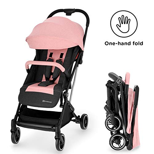 Kinderkraft Silla de Paseo Bebé INDY, Plegable, Impermeable, Hasta 15 kg, Rosa