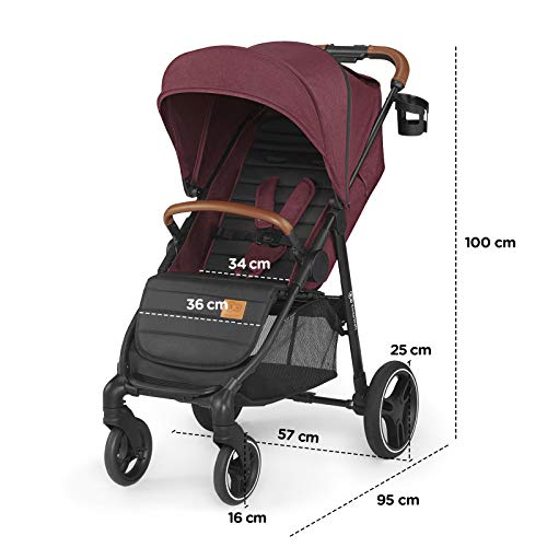 Kinderkraft Silla de Paseo GRANDE 2020, Amortiguación, Hasta 15kg, Gris