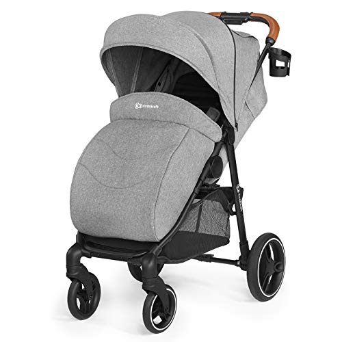 Kinderkraft Silla de Paseo GRANDE 2020, Amortiguación, Hasta 15kg, Gris