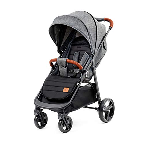 Kinderkraft Silla de Paseo GRANDE, Capota Desplegable, Niños Hasta 15 kg, Gris