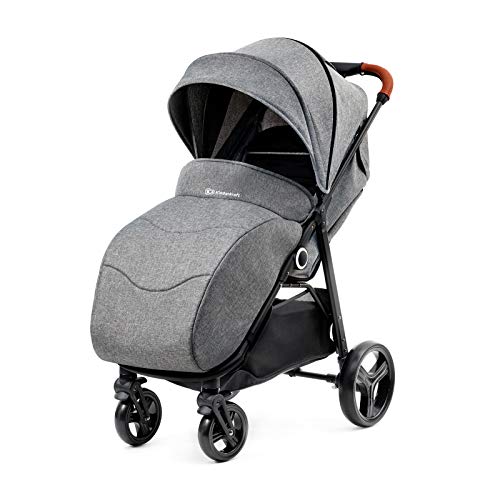 Kinderkraft Silla de Paseo GRANDE, Capota Desplegable, Niños Hasta 15 kg, Gris