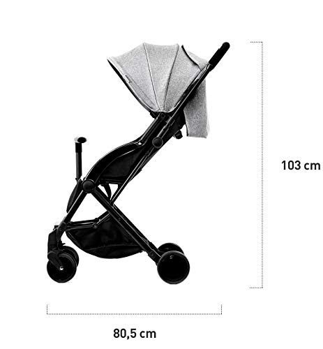 Kinderkraft Silla de Paseo PILOT, Plegable, Transportable, Hasta 15 kg, Gris