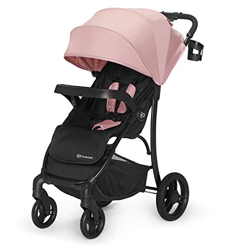 Kinderkraft Silla de Paseo Ultraligera CRUISER, Ruedas de Goma, Suspensión, Rosa