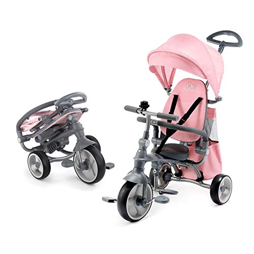 Kinderkraft Triciclos Bebés JAZZ, 4 en 1, Evolutivo, Plegable, Móvil, Rosa