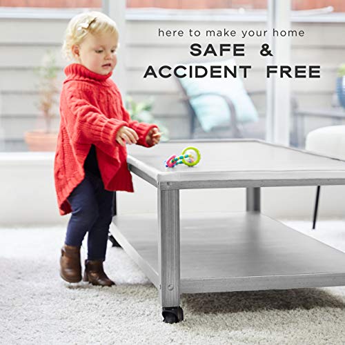 Kit Protector para Esquinas y Bordes de Muebles de Bébé Earth | Juego de 8 Cantos Protectores y 1 Rollo de 6m para Mesas y más | Seguridad Infantil en el Hogar | Tope Puerta Gratis | Blanco Marfil