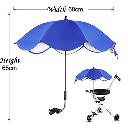 Kitabetty Paraguas De Cochecito De Bebé, Cochecito De Niños Ajustable Contra Paraguas De Protección UV/Lluvia Con Clip De Soporte, Sombrilla Para Sillas De Paseo Cochecitos De Silla De Paseo.