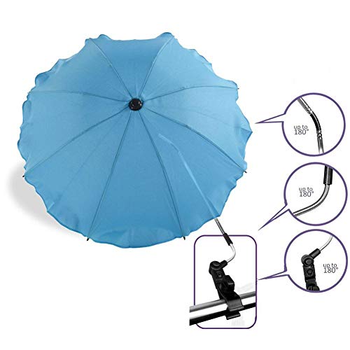 Kitabetty Paraguas De Cochecito De Bebé, Cochecito De Niños Ajustable Contra Paraguas De Protección UV/Lluvia Con Clip De Soporte, Sombrilla Para Sillas De Paseo Cochecitos De Silla De Paseo.