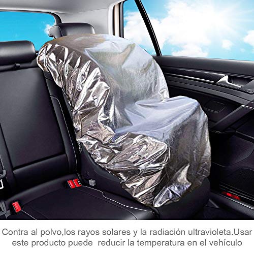 KIWILL Cubierta Universal para Silla de Coche 100% de Material Ecologico de Aluminio Cubierta de Polvo Calor Protector Solar UV Altamente Reflectante