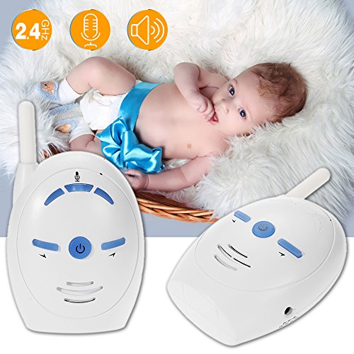 KKmoon Vigilabebés Audio Monitor de bebé Inalámbrica Niños Duermen de Monitor Compatible con Intercomunicador de 2 Vías Llanto de Alarma de Sonido