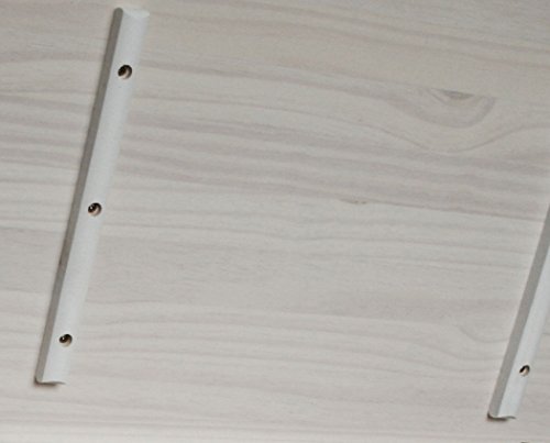 KMH®, Caja de juguetes de madera de pino macizo con ruedas (blanco) (#800057)