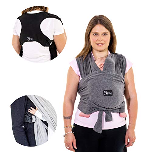 Koala Babycare® - Fular Portabebés fácil de usar (fácil de colocar), unisex ajustable, la mochila portabebes multiusos apropiada hasta 10 kg. Fular portabebés elastico - Diseño Registrado KBC®