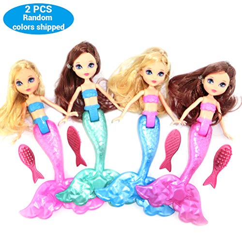 Kohyum Dreamtopia Glitter Light Mermaid con Peine Toy Baby Bath Toy 2 Piezas Color Aleatorio Girl Toy Gift