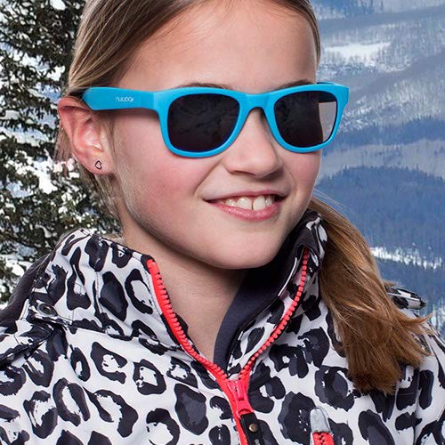 koolsun bebés y niños gafas de sol Wave Fashion 1 +, 100% protección UV, Azul Neon, 1-5 años