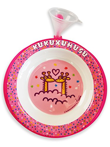 Kukuxumusu Plato-Termo Infantil Rosa con Embudo