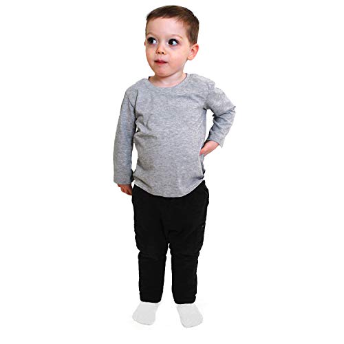 LA Active Tobillera Calcetines Antideslizantes - 6 Pares - para Bebé Niños Niñas Infantil Recién Nacido (Blanco, 12-36 Meses)