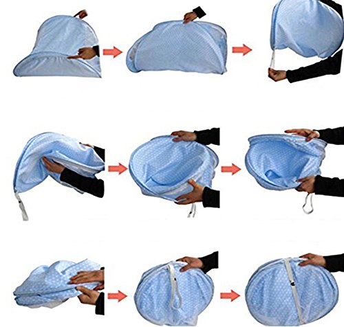 LAAT cama tienda de viaje con mosquitera para bebé, protección contra insectos, cuna tienda de playa infantil plegable protección ideal contra avispas y mosquitos resistente y lavable Navidad (4)