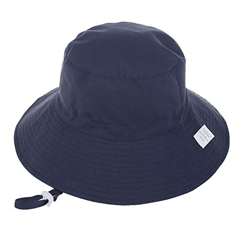 LACOFIA Sombrero de Sol para bebé niño UPF 50+ Ajustable Gorro Verano de Pescador para niños ala Ancha para Exteriores/natación/Playa/Piscina Azul 6-24 Meses