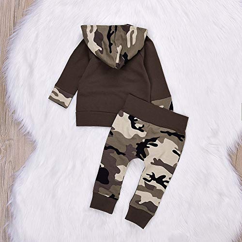 LANSKIRT Trajes para Recién Nacido Infantil bebé niños niñas Conjunto de Estampado de Camuflaje de Manga Larga Tops + Pantalones Invierno 2PC